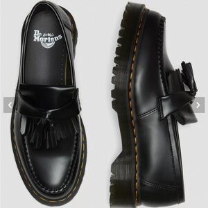 NEW Dr.Martens ADRIAN PLATFORM SMOOTH LEATHER TASSEL LOAFERS Women’s size 6 $160